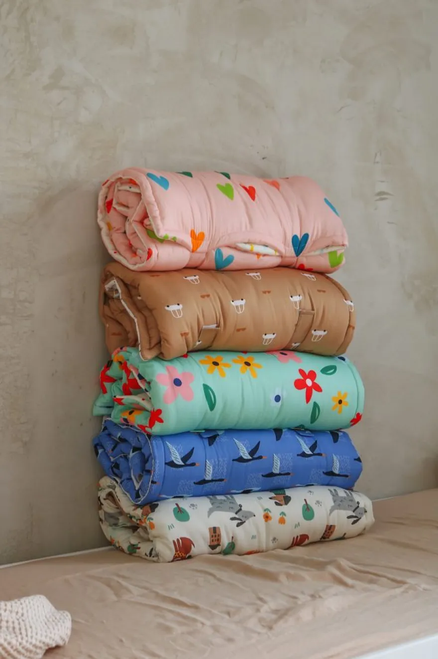 Śpiworek z kołderką "SnuggleSleep” Lavender Geese - Small