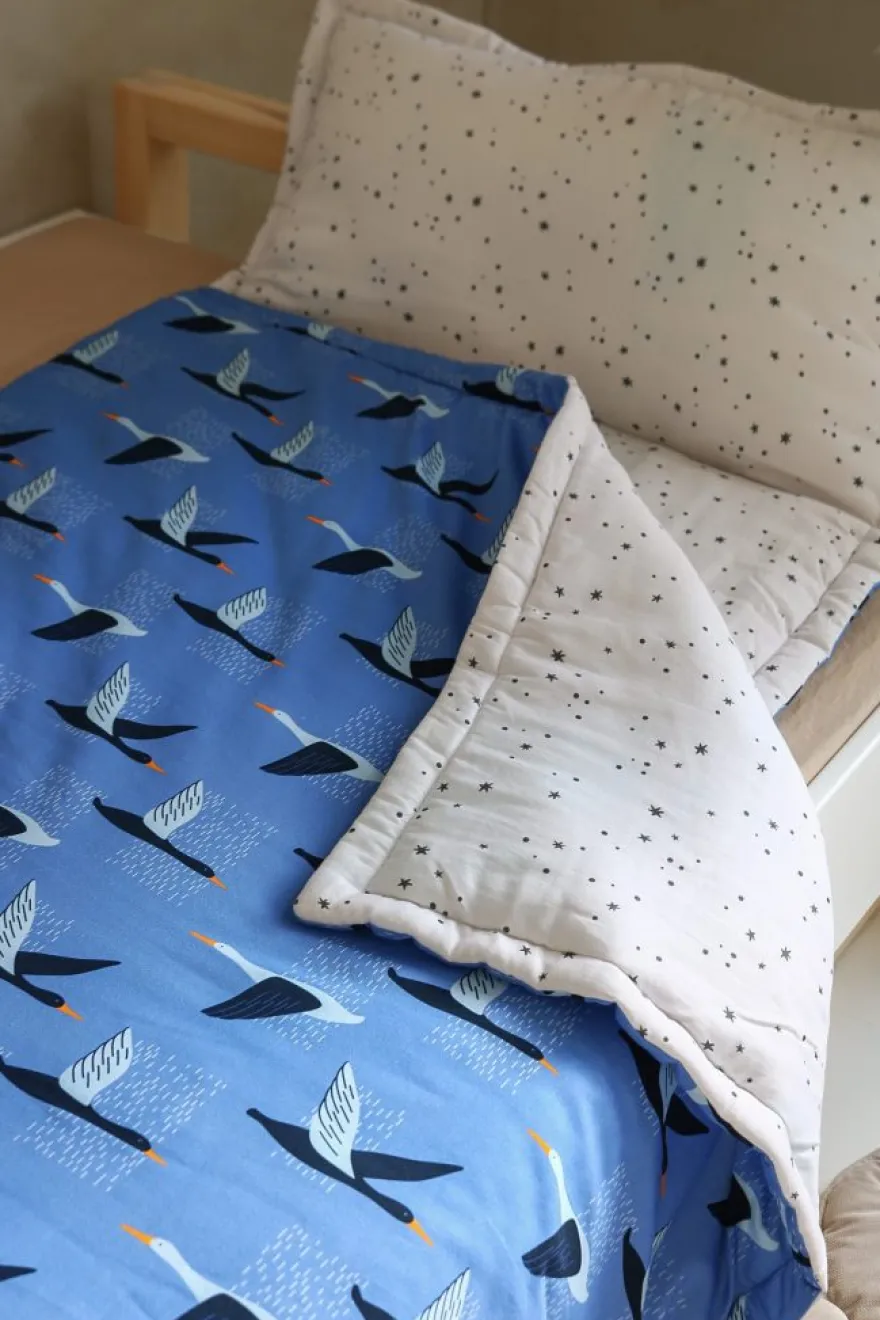 Śpiworek z kołderką "SnuggleSleep” Lavender Geese - Small