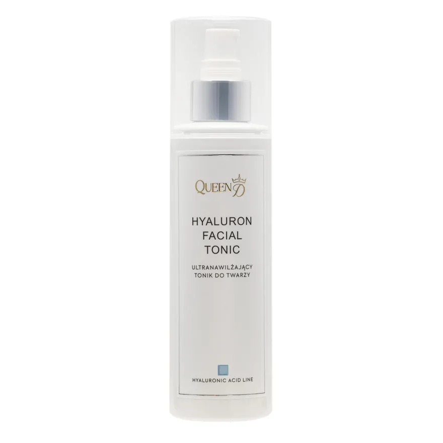 QUEEN D - zestaw do twarzy (Hyaluron Facial Tonik ultranawilżający tonik do twarzy 200ml, Hyaluron Make-Up Remover ultranawilżające mleczko do demakijażu 200ml)