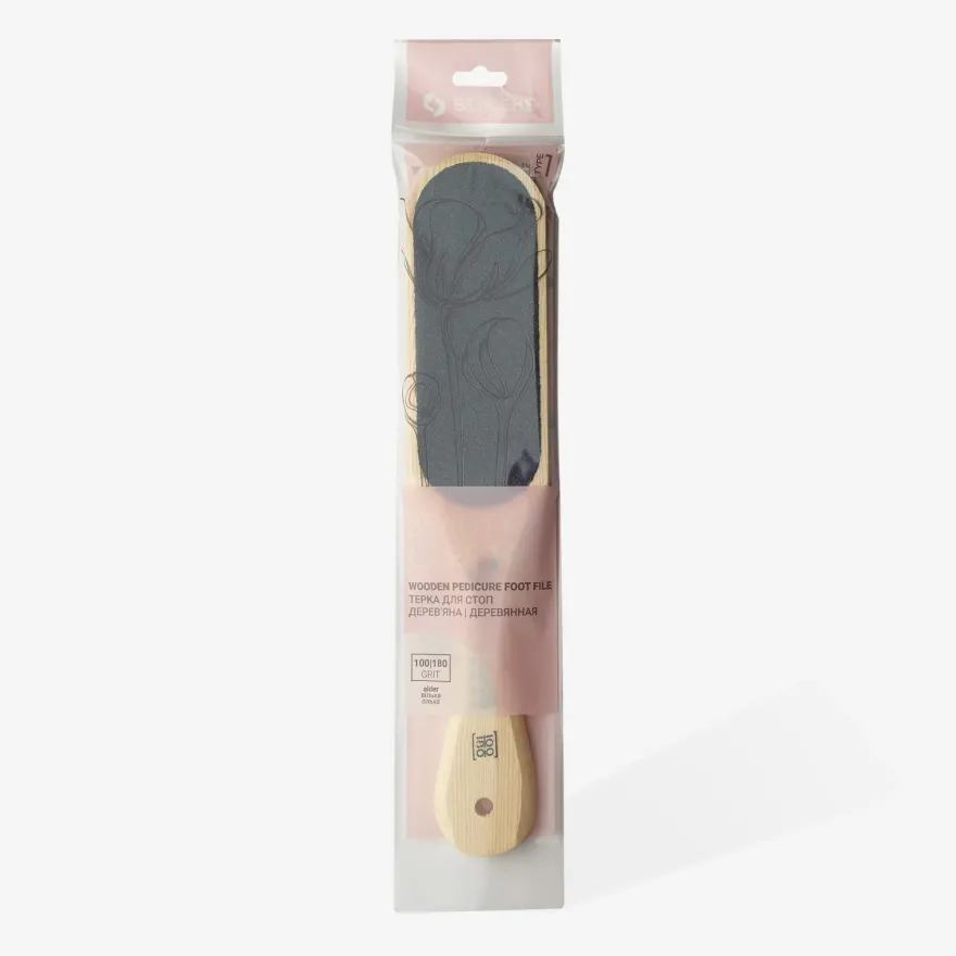STALEKS BEAUTY & CARE 10 TYPE 1 Dwustronna tarka do stóp drewniana, 100/180 grit