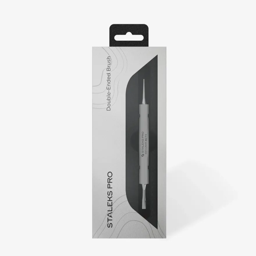 STALEKS EXCLUSIVE 06/11 Dwustronny pędzel do żelu 11 mm / liner 12 mm