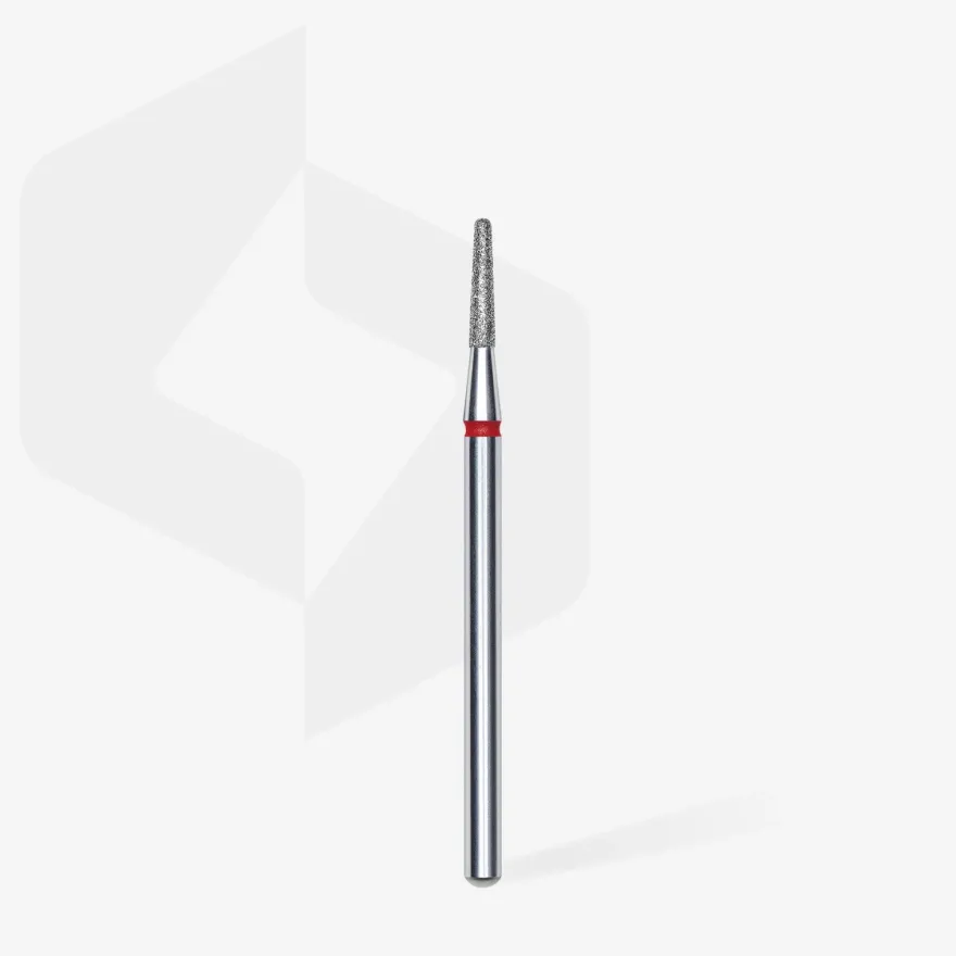 STALEKS EXPERT Frez diamentowy „stożek ścięty” czerwony, średnica 1,8 mm, część robocza 8 mm