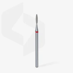 STALEKS EXPERT Frez diamentowy „Płomień” czerwony, średnica 1,6 mm, część robocza 8 mm