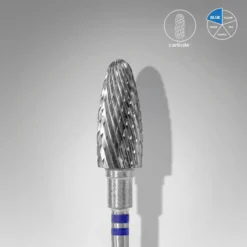 STALEKS EXPERT Twardospławowa freza dla leworęcznych „Kukurydza” niebieska, średnica 6 mm, część robocza 14 mm