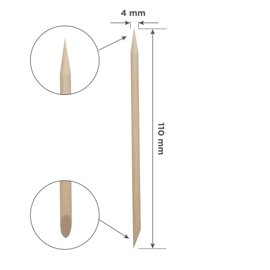 STALEKS Pomarańczowy patyczek EXPERT drewniany 110 mm (100 szt)