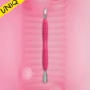 STALEKS UNIQ 10 TYPE 4.2 Gummy Pusher okrągły wąski i łopatka zakrzywiona (Różowy)