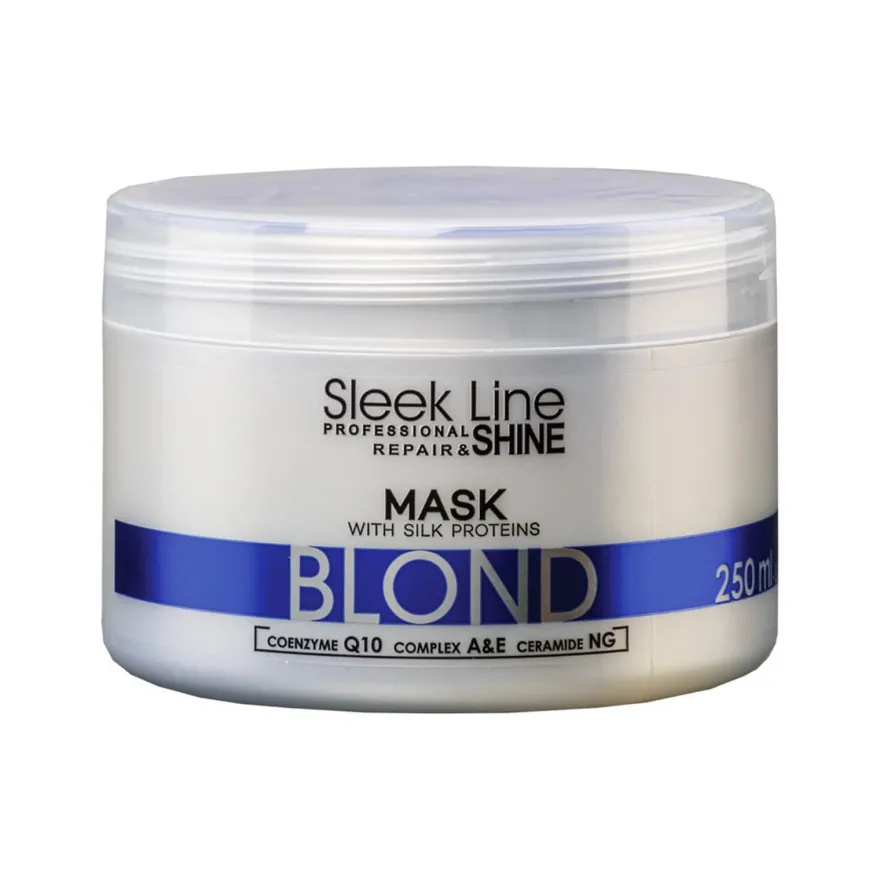 STAPIZ Sleek Line Blond Maska Z Jedwabiem Do Włosów Blond I Siwych 250ml