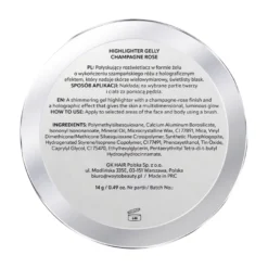 TULI LABS Highlighter Gelly Champagne Rose rozświetlacz do twarzy 14g