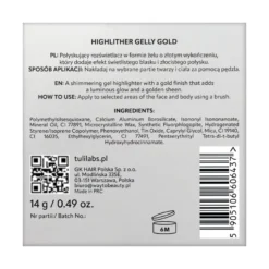 TULI LABS Highlighter Gelly Gold rozświetlacz do twarzy 14g