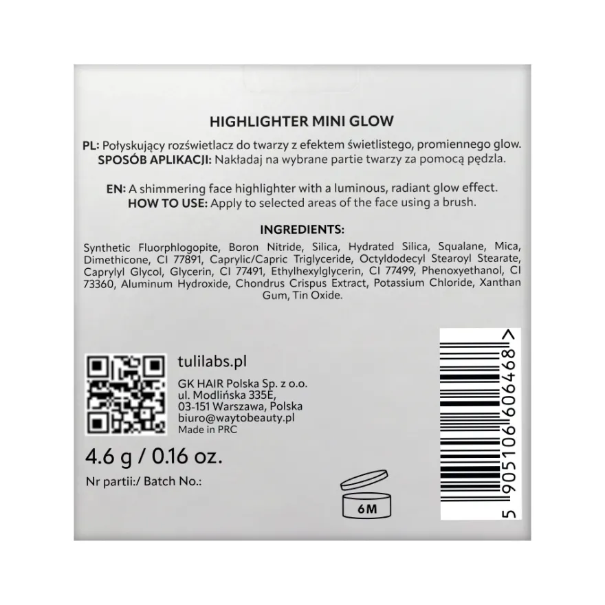 TULI LABS Highlighter Mini Glow rozświetlacz do twarzy 4,6g