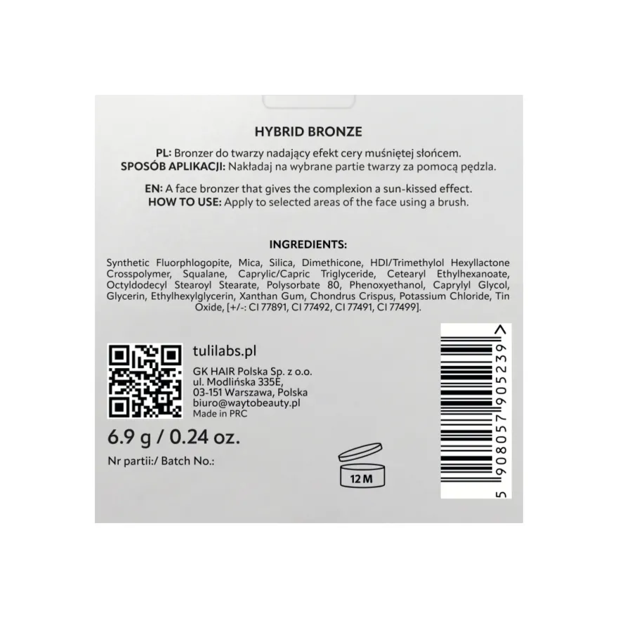 TULI LABS Hybrid Bronze bronzer do twarzy 6,9g