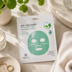 TULI LABS hydrokolagenowa maska na twarz w płacie - odżywiająco-regenerująca 5x24g