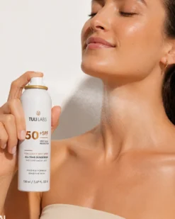 TULI LABS mgiełka ochronna SPF50 UV do twarzy, ciała i makijażu – 150ml XXL