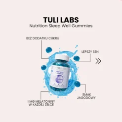 TULI LABS Nutrition Sleep Well Gummies - żelki z melatoniną 60szt (180g)