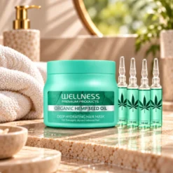 WELLNESS PREMIUM PRODUCTS Deep Hydrating maska głęboko nawilżająca do włosów 500ml + 4 ampułki 10ml GRATIS