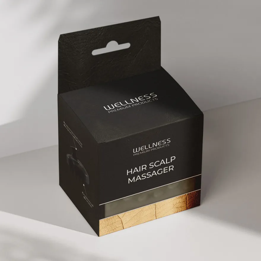 WELLNESS PREMIUM PRODUCTS masażer do włosów i skóry głowy - czarny