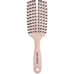 WELLNESS PREMIUM PRODUCTS szczotka do włosów płaska różowa z włosiem dzika - medium
