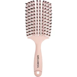 WELLNESS PREMIUM PRODUCTS szczotka do włosów płaska różowa z włosiem dzika - large