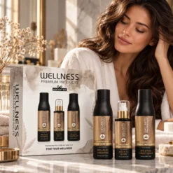 WELLNESS PREMIUM PRODUCTS Wellplex zestaw regenerujący do włosów łamliwych (szampon 500ml | odżywka 500ml | serum 100ml)