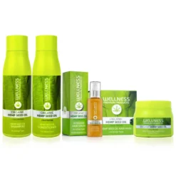 WELLNESS PREMIUM PRODUCTS zestaw (szampon 500ml, odżywka 500ml, maska 500ml, serum 100ml + 4 ampułki GRATIS)