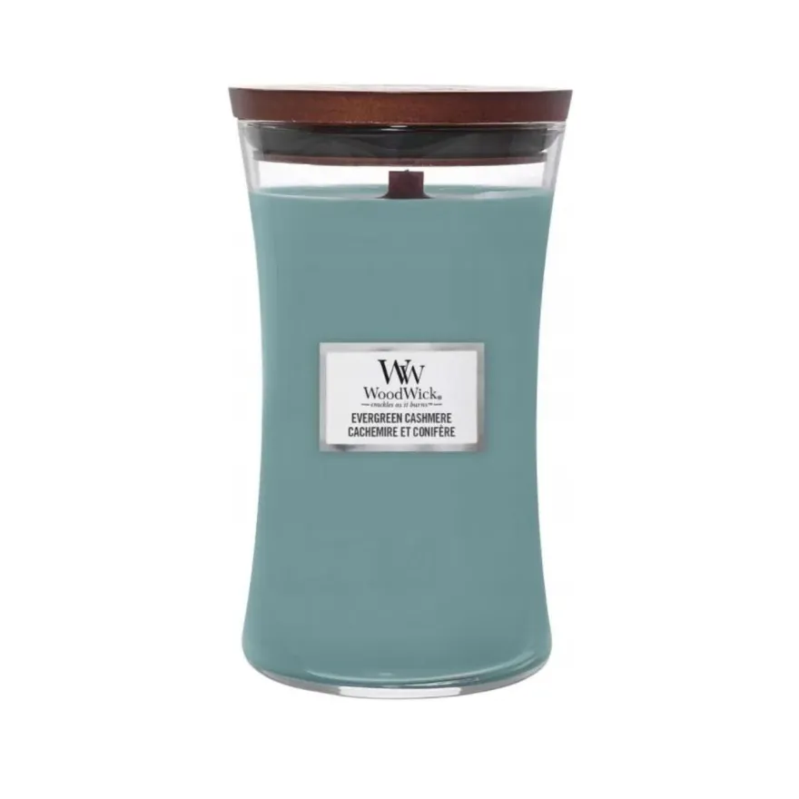 WOODWICK Evergreen Cashmere Świeca duża