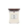 WOODWICK Linen Świeca średnia