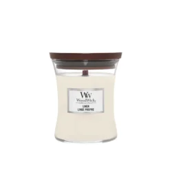 WOODWICK Linen Świeca średnia