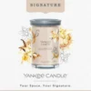YANKEE CANDLE Vanilla Creme Brulee tumbler z 2 knotami