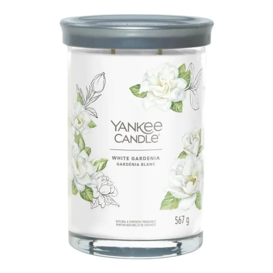 YANKEE CANDLE White Gardenia tumbler z 2 knotami