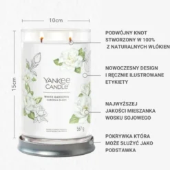 YANKEE CANDLE White Gardenia tumbler z 2 knotami