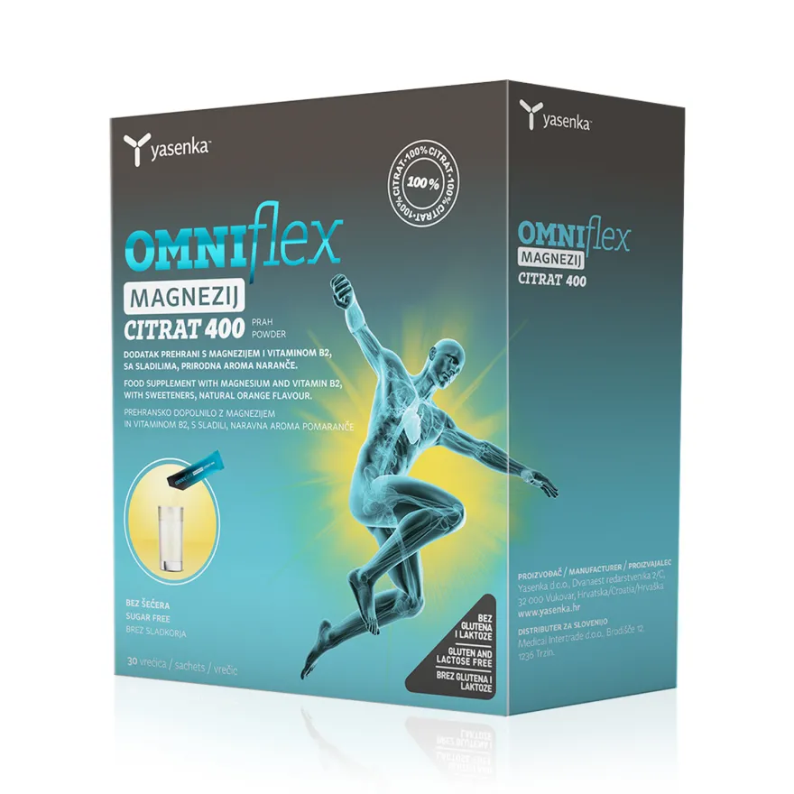 YASENKA Omniflex Magnesium Citrate 400 suplement diety 30 saszetek